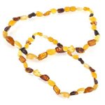 Mother and Baby Olive Amber Teething Necklace Gift Set